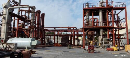 A large-scale sulfonation plant in Qatar under construction
